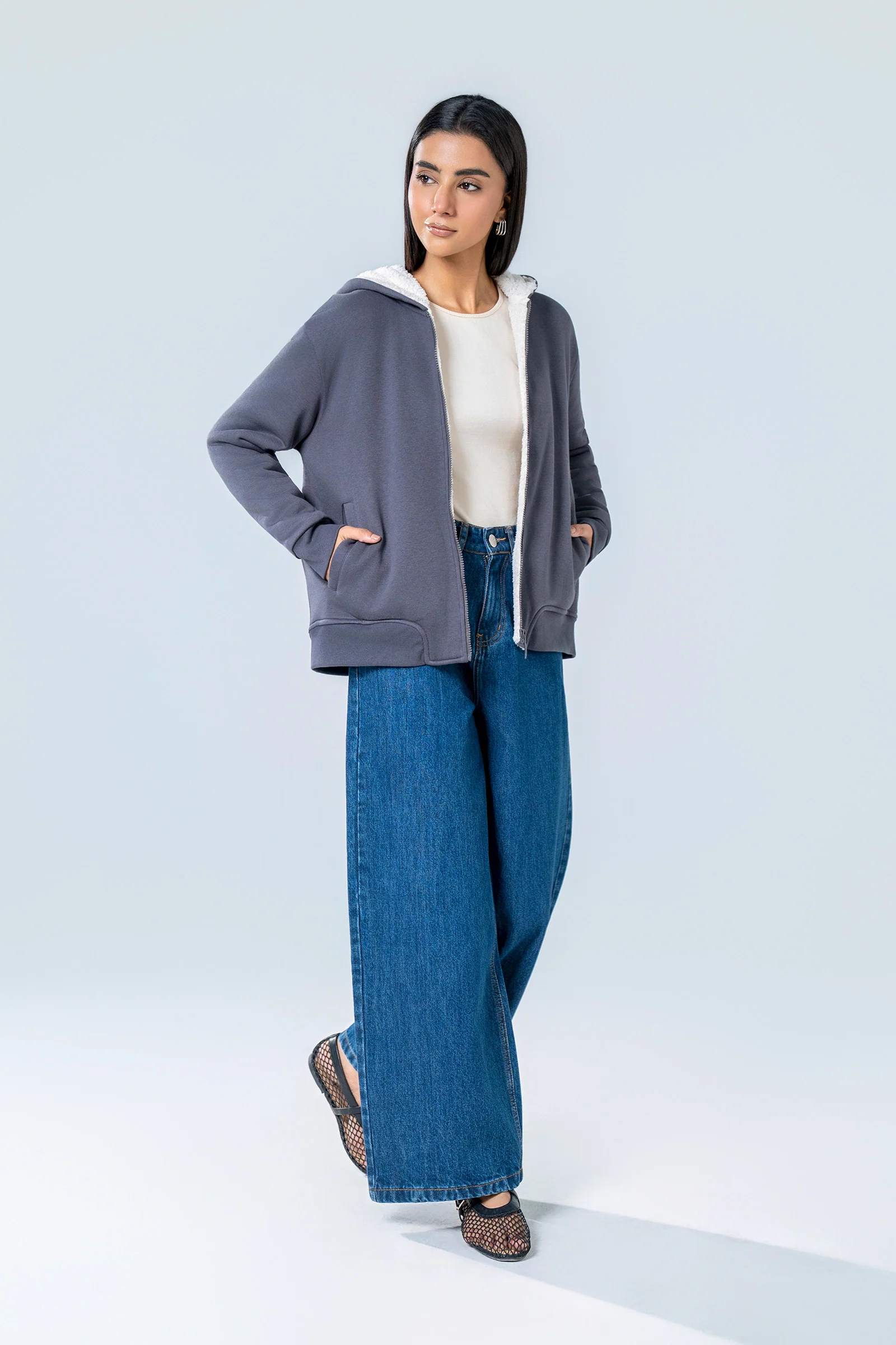 Sherpa Zipped Hoodie