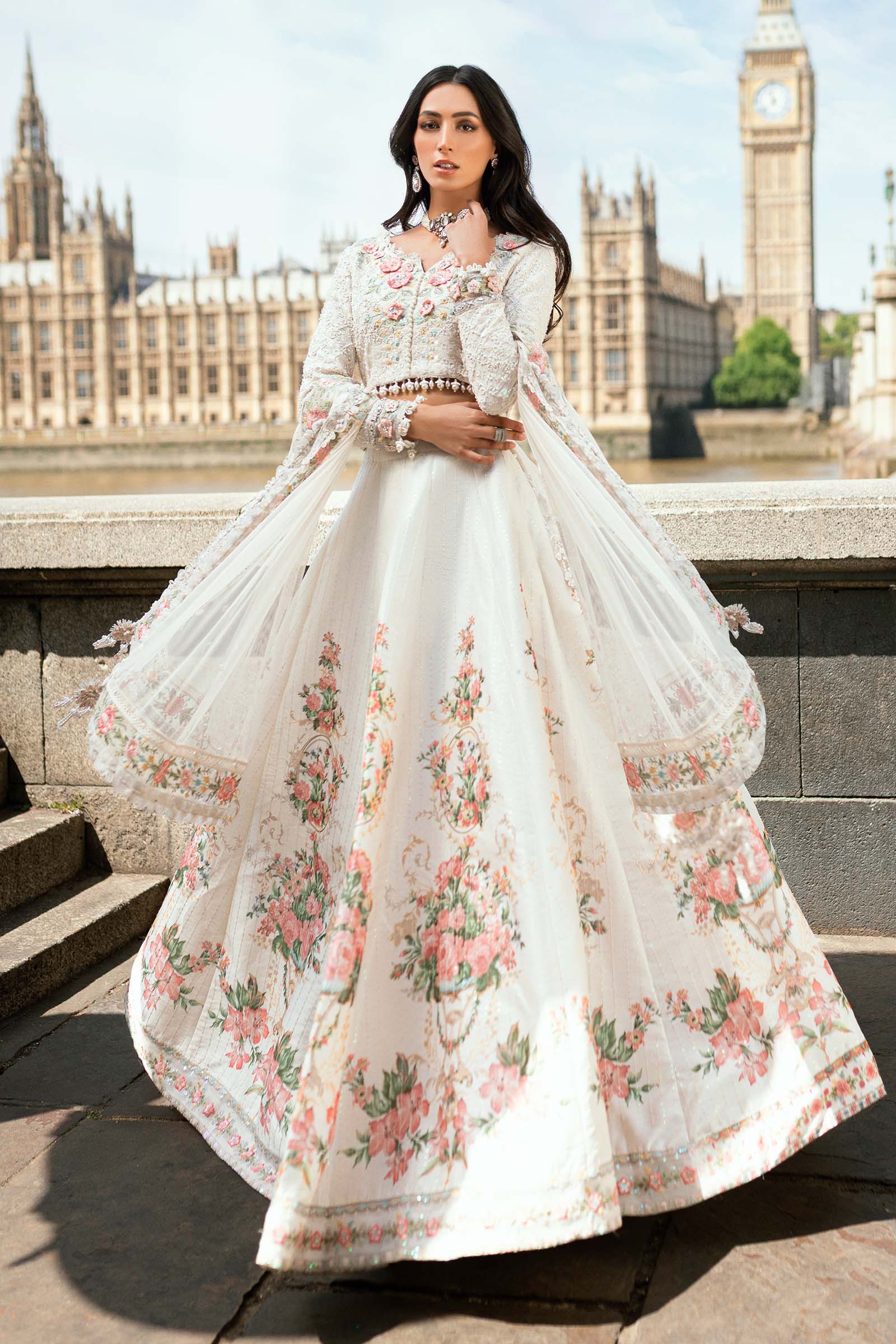 3 Piece Unstitched Embroidered Raw Silk Suit - Image 7
