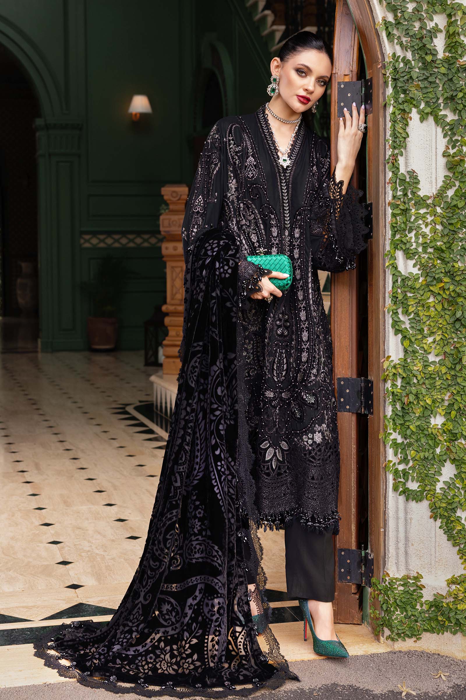 3 Piece Unstitched Embroidered Linen Suit - Image 7